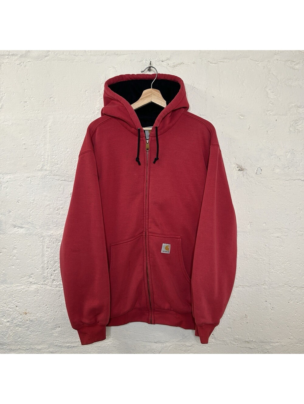Vintage Carhartt Thermal-Lined Hooded Sweatshirt “Infrared”